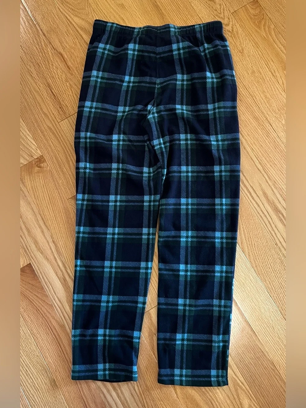 Aeropostale Fleece Navy and Green Plaid Sleepwear Pant